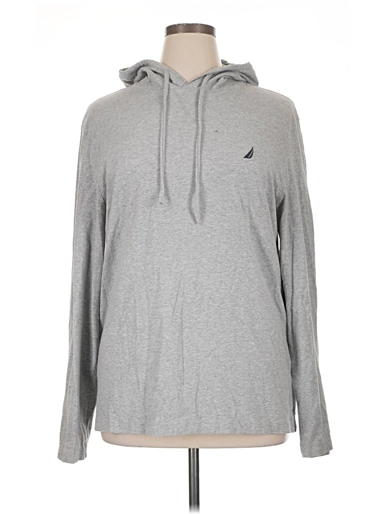 Pre-owned Nautica Pullover Hoodie In Gray