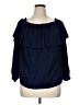 Lilly Pulitzer 100% Polyester Blue 3/4 Sleeve Blouse Size XL - photo 1