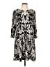 MSK Print Black Casual Dress Size L - photo 1