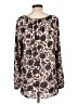 Ann Taylor LOFT 100% Polyester Floral Pink Brown Long Sleeve Blouse Size L (tall) - photo 2