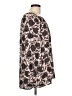 Ann Taylor LOFT 100% Polyester Floral Pink Brown Long Sleeve Blouse Size L (tall) - photo 4