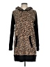 DKNY 100% Polyester Animal Print Brown Pullover Hoodie Size L - photo 1