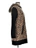 DKNY 100% Polyester Animal Print Brown Pullover Hoodie Size L - photo 4