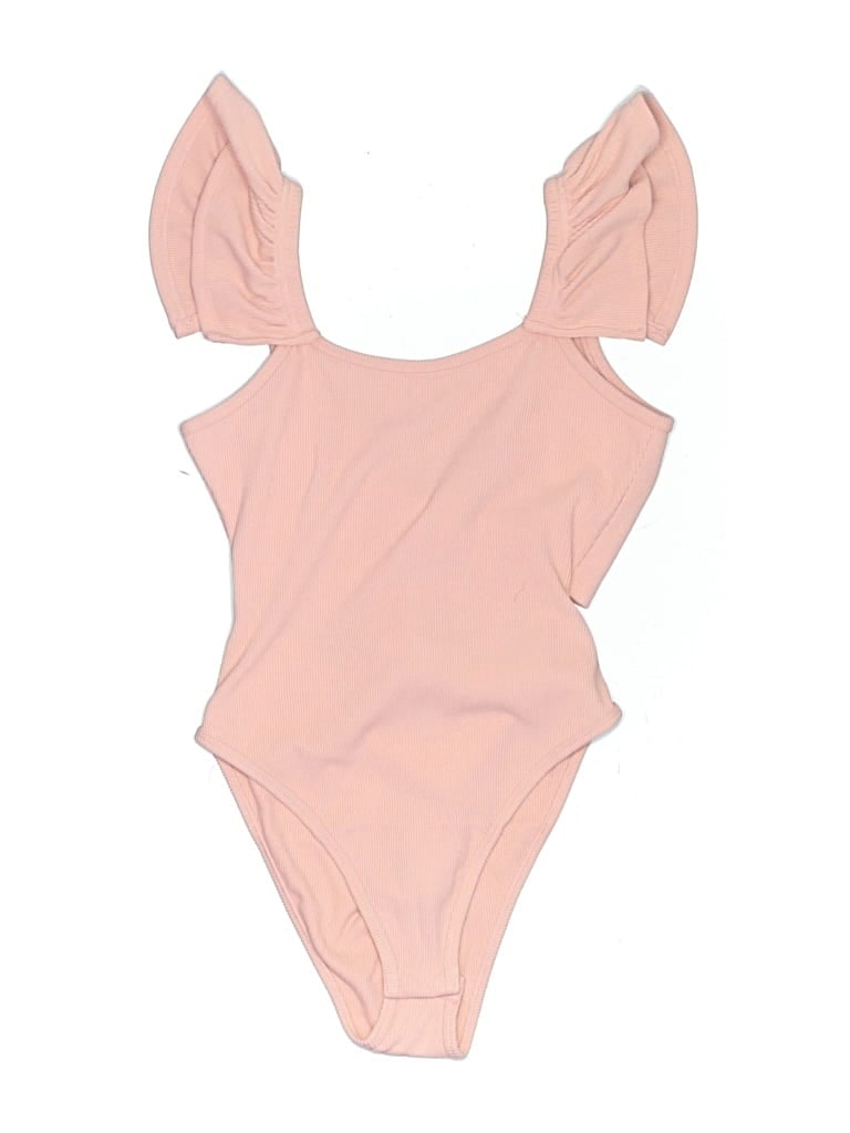 Pre-owned Francesca's Bodysuit In Pink
