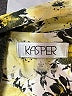 Kasper 100% Polyester Floral Yellow Long Sleeve Blouse Size L - photo 7
