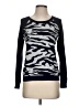 Talbots 100% Cotton Animal Print Black Pullover Sweater Size XS - photo 1