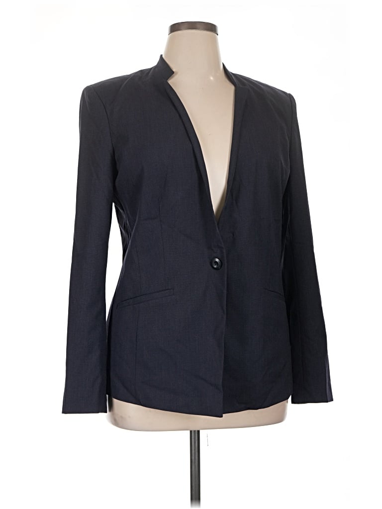 Pre-owned Halogen Blazer Jacket In Blue
