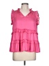 Aqua 100% Polyester Pink Sleeveless Blouse Size L - photo 1