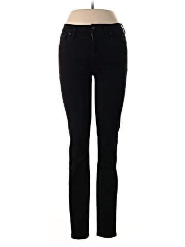 Madewell Tall 9" Mid-Rise Skinny Jeans in ISKO Stay Black&trade; (view 1)