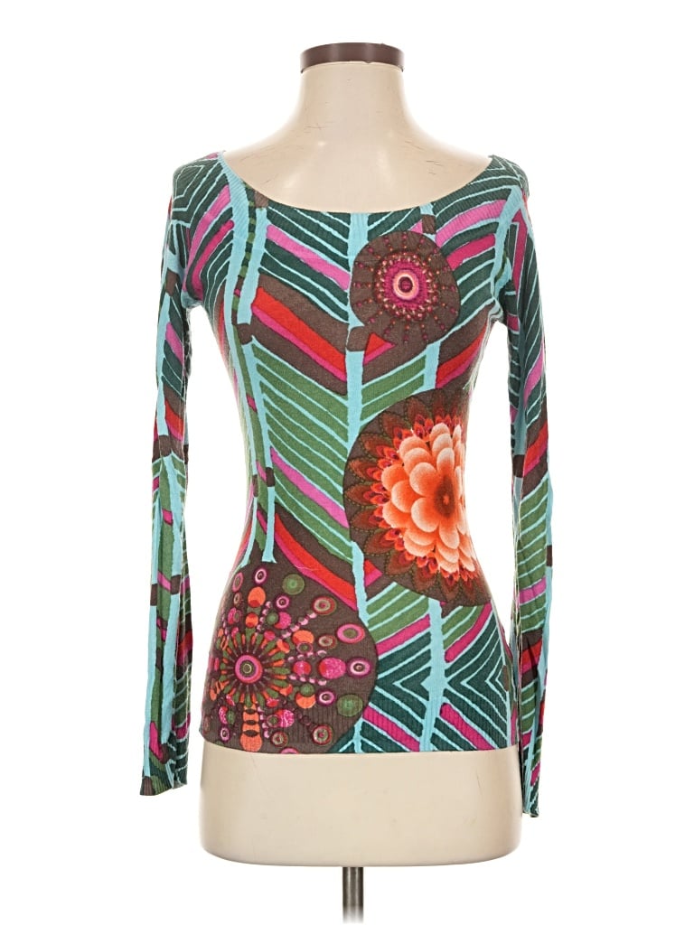 Pre-owned Desigual Pullover Sweater In Teal
