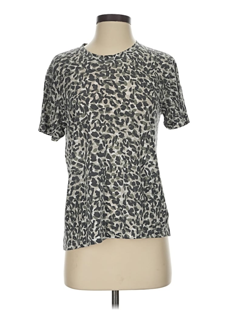 Pre-owned Monrow Short Sleeve T-shirt In Gray