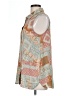 Rose + Olive Orange Sleeveless Button-Down Shirt Size L - photo 5