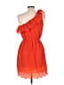 Dots 100% Polyester Orange Cocktail Dress Size L - photo 2