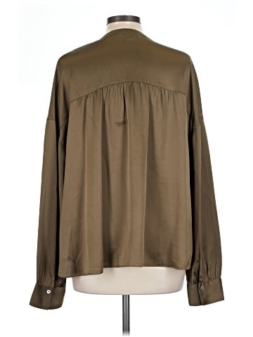 Vince. Long Sleeve Silk Top (view 2)