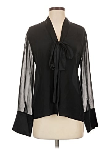 Alice + Olivia Long Sleeve Silk Top (view 1)