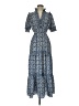 Max Studio Paisley Floral Blue Casual Dress Size S - photo 1