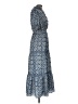 Max Studio Paisley Floral Blue Casual Dress Size S - photo 4