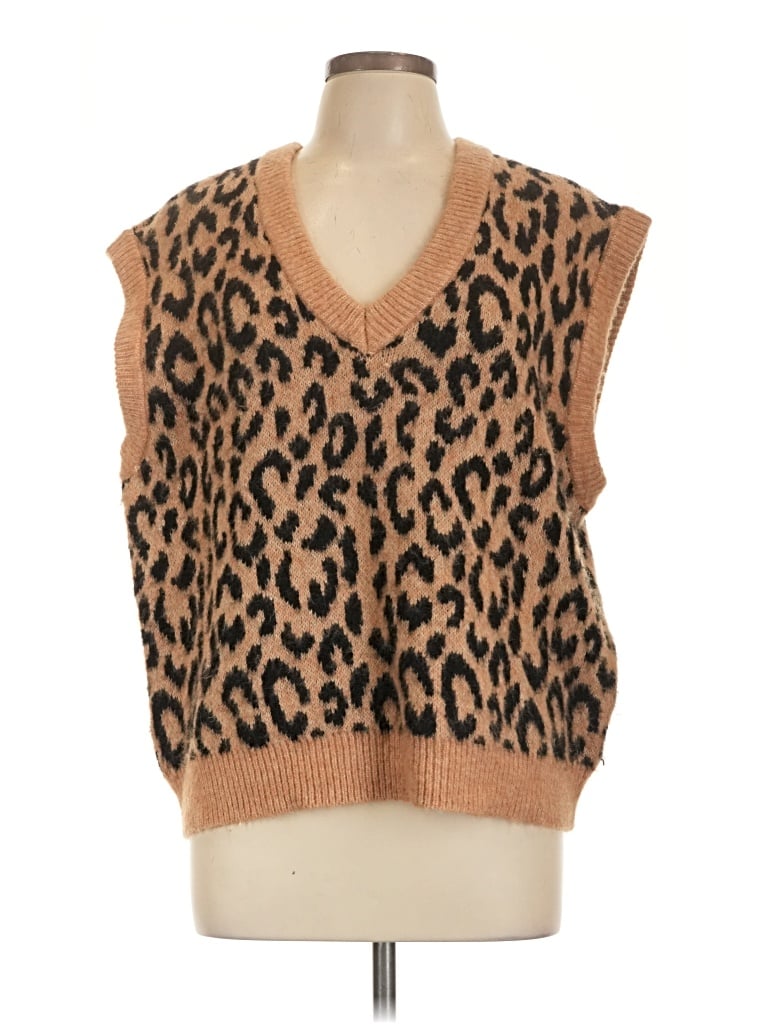 Pre-owned Marled Sweater Vest In Brown