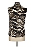 Calvin Klein Animal Print Brown Sleeveless Button-Down Shirt Size M - photo 2