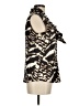 Calvin Klein Animal Print Brown Sleeveless Button-Down Shirt Size M - photo 4