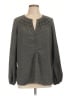 Max Studio 100% Polyester Houndstooth Gray Long Sleeve Blouse Size L - photo 1