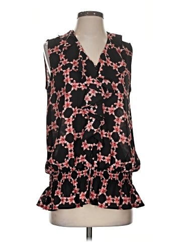 Karl Lagerfeld Paris Short Sleeve Blouse (view 1)