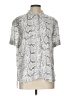 dalia 100% Polyester Animal Print Silver Short Sleeve Blouse Size L - photo 1