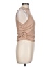 Shein Tan Sleeveless T-Shirt Size L - photo 4