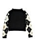 H&M 100% Acrylic Argyle Black Pullover Sweater Size 16 - 18 - photo 2