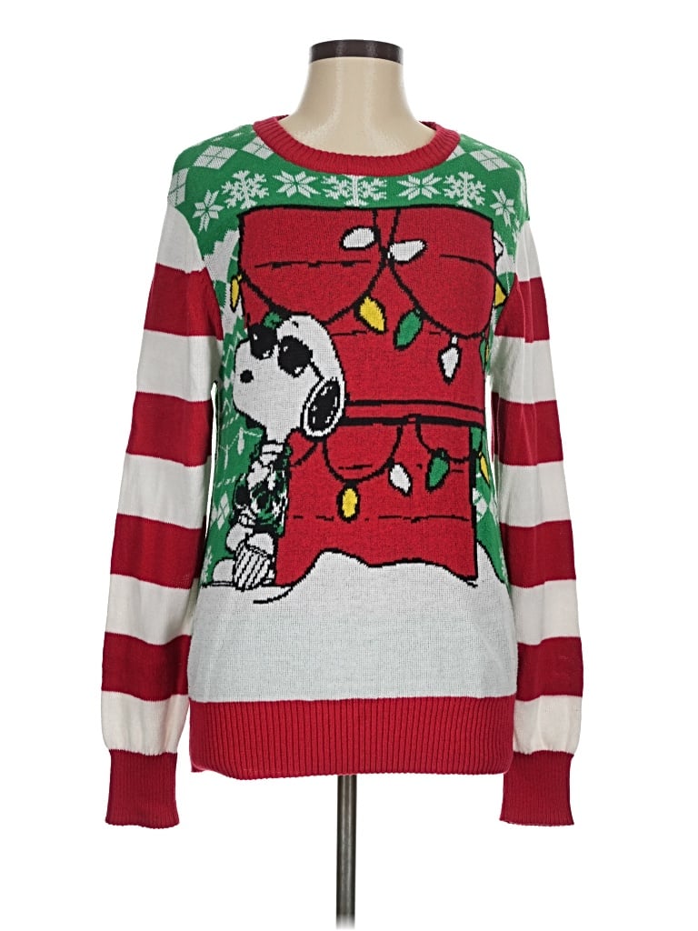 Pre-owned Peanuts Pullover Sweater In Red