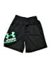 Under Armour 100% Polyester Graphic Black Athletic Shorts Size 6 - photo 1