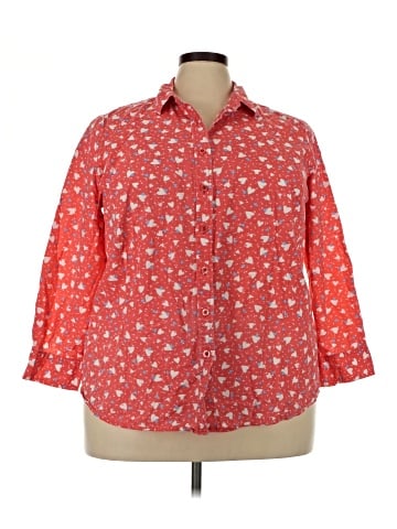 Woman Within 3/4 Sleeve Button-Down Shirt (view 1)