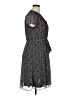 MSK 100% Polyester Paisley Gray Casual Dress Size 14 - photo 4