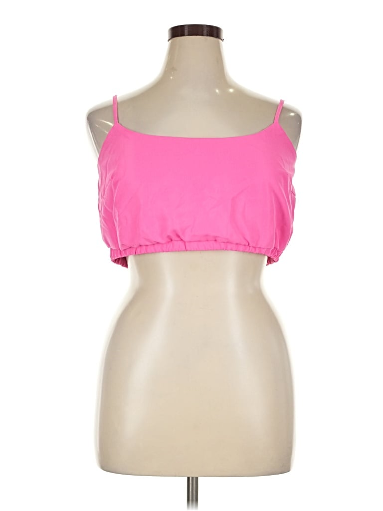 Pre-owned Lyaner Sleeveless Top Pink Sweetheart Neckline Tops