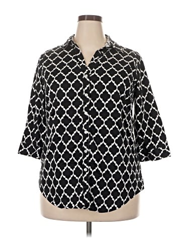 Allison Daley 3/4 Sleeve Button-Down Shirt (view 1)