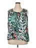 Kasper 100% Polyester Teal Sleeveless Blouse Size 2X - photo 1