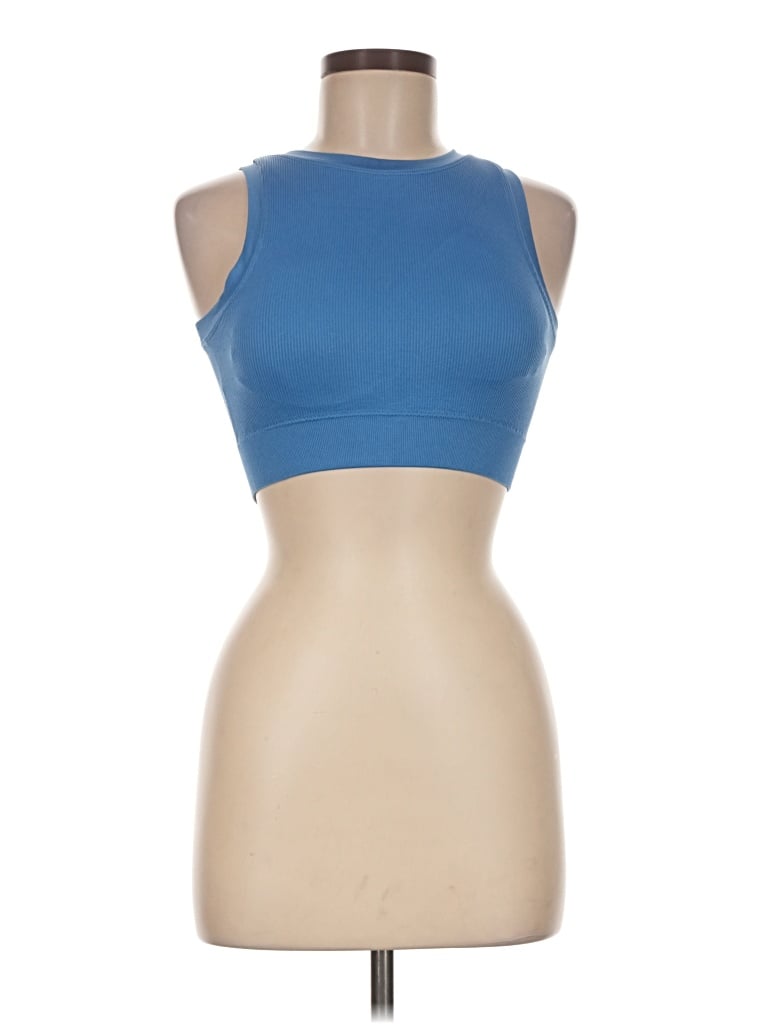 Pre-owned Pro-fit Tank Top Blue Halter Neckline Tops