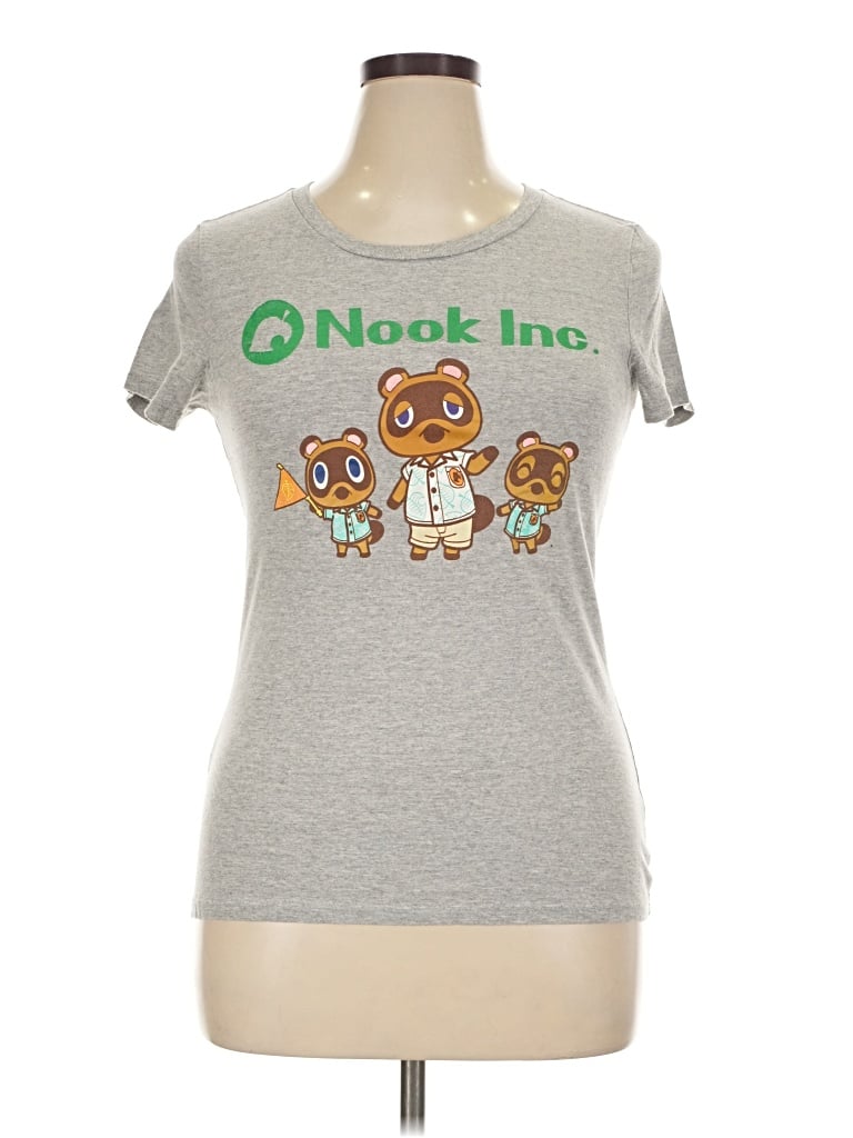 Pre-owned Nintendo Short Sleeve T-shirt In Gray