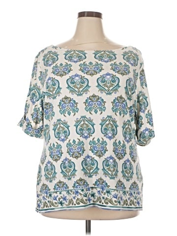 Karen Scott Short Sleeve Blouse (view 1)