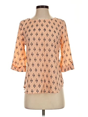 Pink Owl 3/4 Sleeve Blouse (view 1)