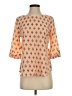 Pink Owl 100% Polyester Orange 3/4 Sleeve Blouse Size S - photo 1