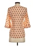 Pink Owl 100% Polyester Orange 3/4 Sleeve Blouse Size S - photo 2