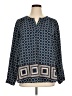 Pleione 100% Polyester Blue Long Sleeve Blouse Size XL - photo 1