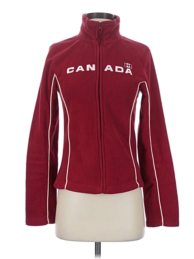 Pre-owned Assorted Brands Track Jacket In Burgundy