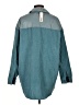 Glam 100% Polyester Color Block Teal Long Sleeve Blouse Size S - photo 2