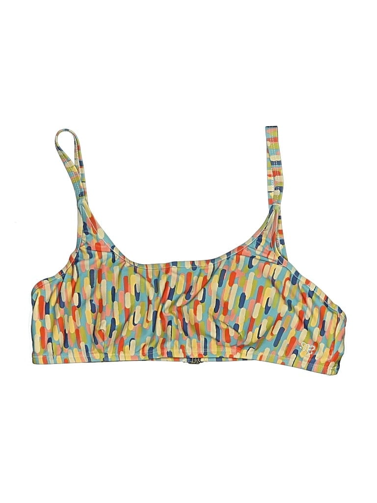 Pre-owned Albion Swimsuit Top Yellow Print Pattern Swimwear