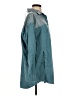 Glam 100% Polyester Color Block Teal Long Sleeve Blouse Size S - photo 4