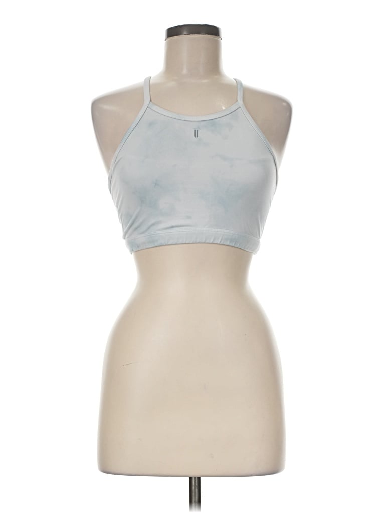 Pre-owned Nobull Tank Top Blue Halter Neckline Tops