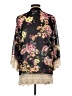 Umgee 100% Polyester Floral Black Kimono Size L - photo 2