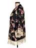 Umgee 100% Polyester Floral Black Kimono Size L - photo 5